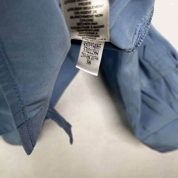 CHICOS Baby Blue Long Sleeve Blouse Sz 1 Women Sz M/8 Light Weight Career Work - Picture 7 of 10